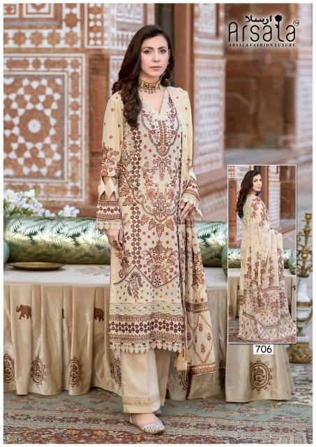 Arsala amira vol-07 karachi lawn cotton wholesale dress materials in surat