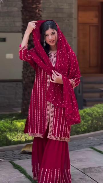 Astha blooming faux georgette designer premium kurti manufacturer