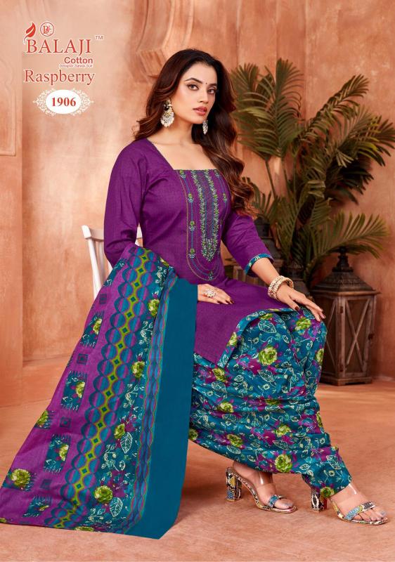 Balaji raspberry vol-19 cotton printed unstitched dress material wholesale