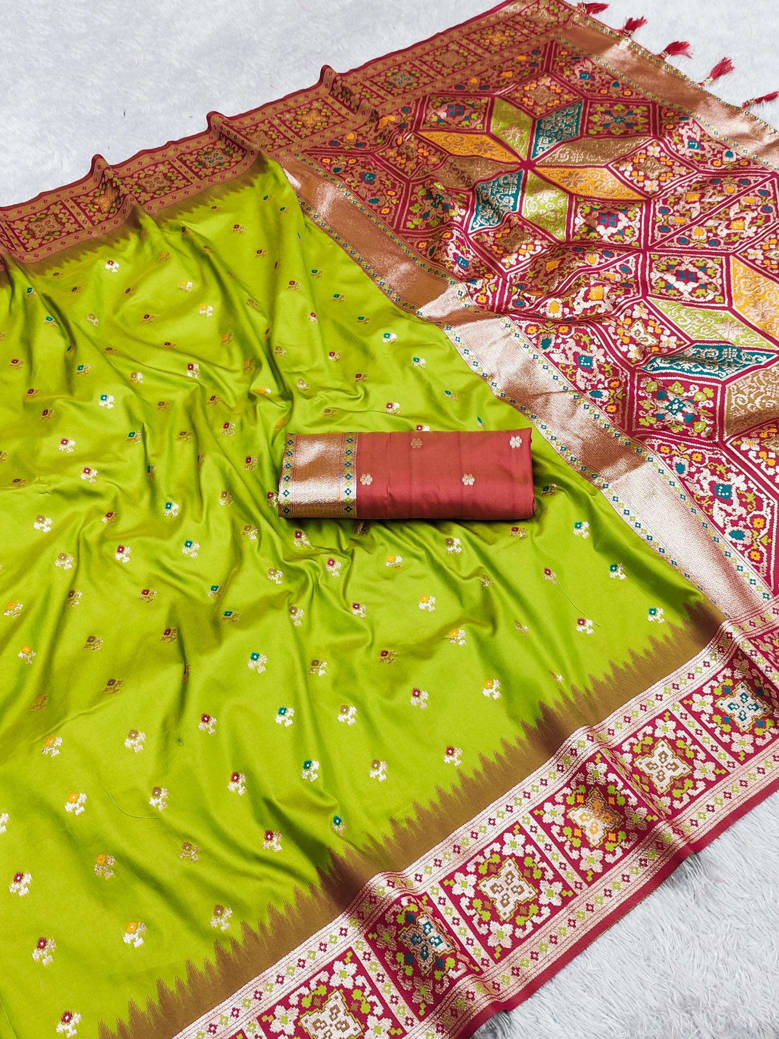 Banarasi-14 soft silk saree & rich pallu with blouse wholesale saree market in surat
