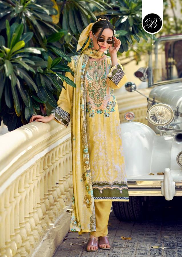 Belliza designer studio naira vol 106 cotton digital print surat wholesale market dress materials