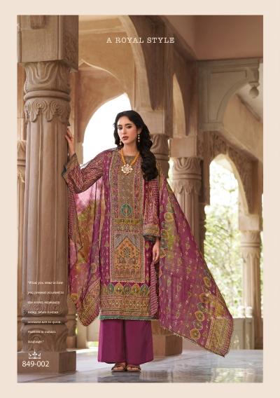 Belliza designer studio nusrat vol 5 muslin digital print unstitched dress material wholesale 
