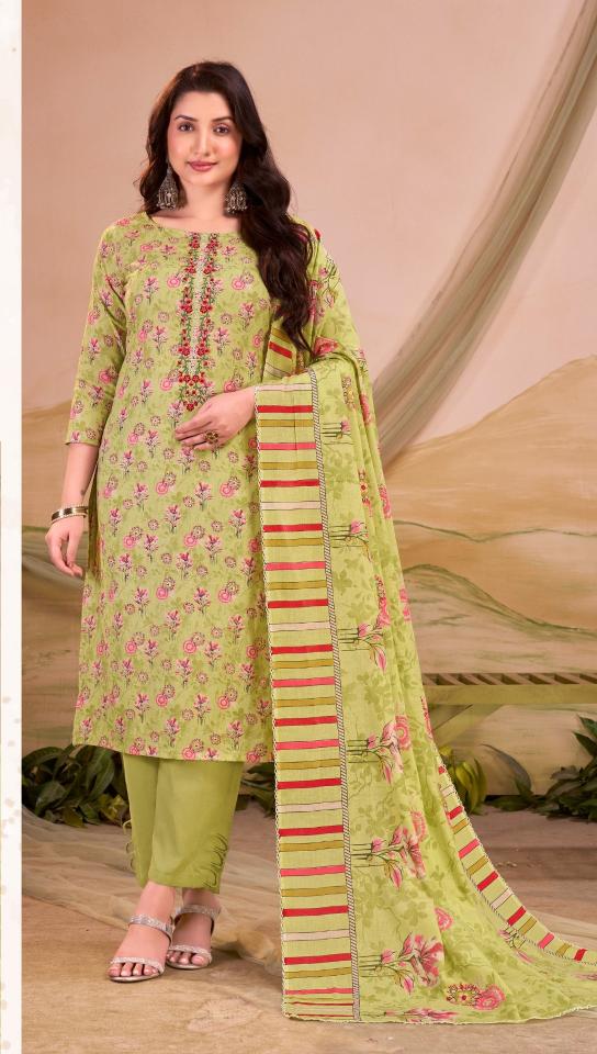Bipson prints skoda superb 3274 cotton print surat wholesale market dress materials