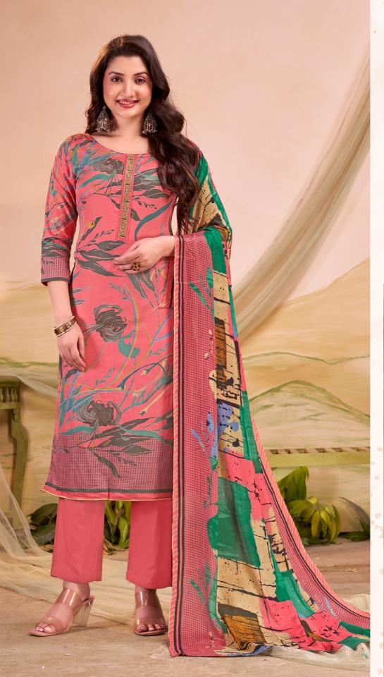 Bipson prints titan 3273 jam satin print wholesale dress materials in surat