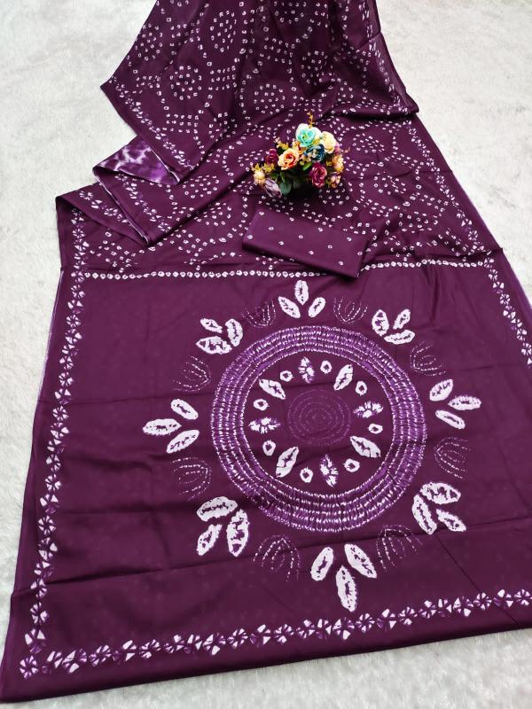  Block prints damini mulmul cotton saree wholesale market surat
