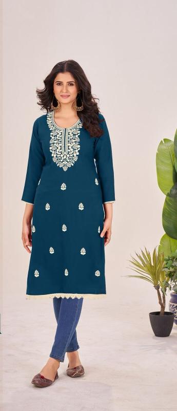 Blue hills collage girl vol 3 rayon kurti manufacturer