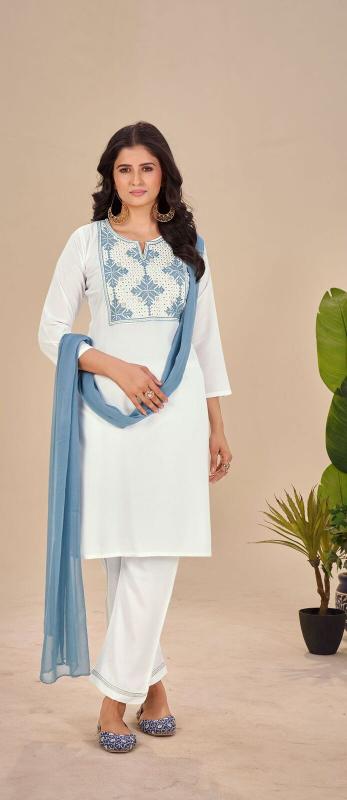 Blue hills juliet rayon top pant dupatta branded kurtis wholesale