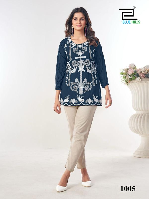 Blue hills rabbit tops rayon kurta set manufacturer