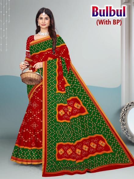 Bulbul cotton printed wholesale saree online