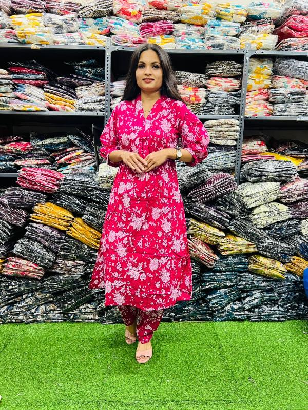 Cotton top pant kurta set manufacturer