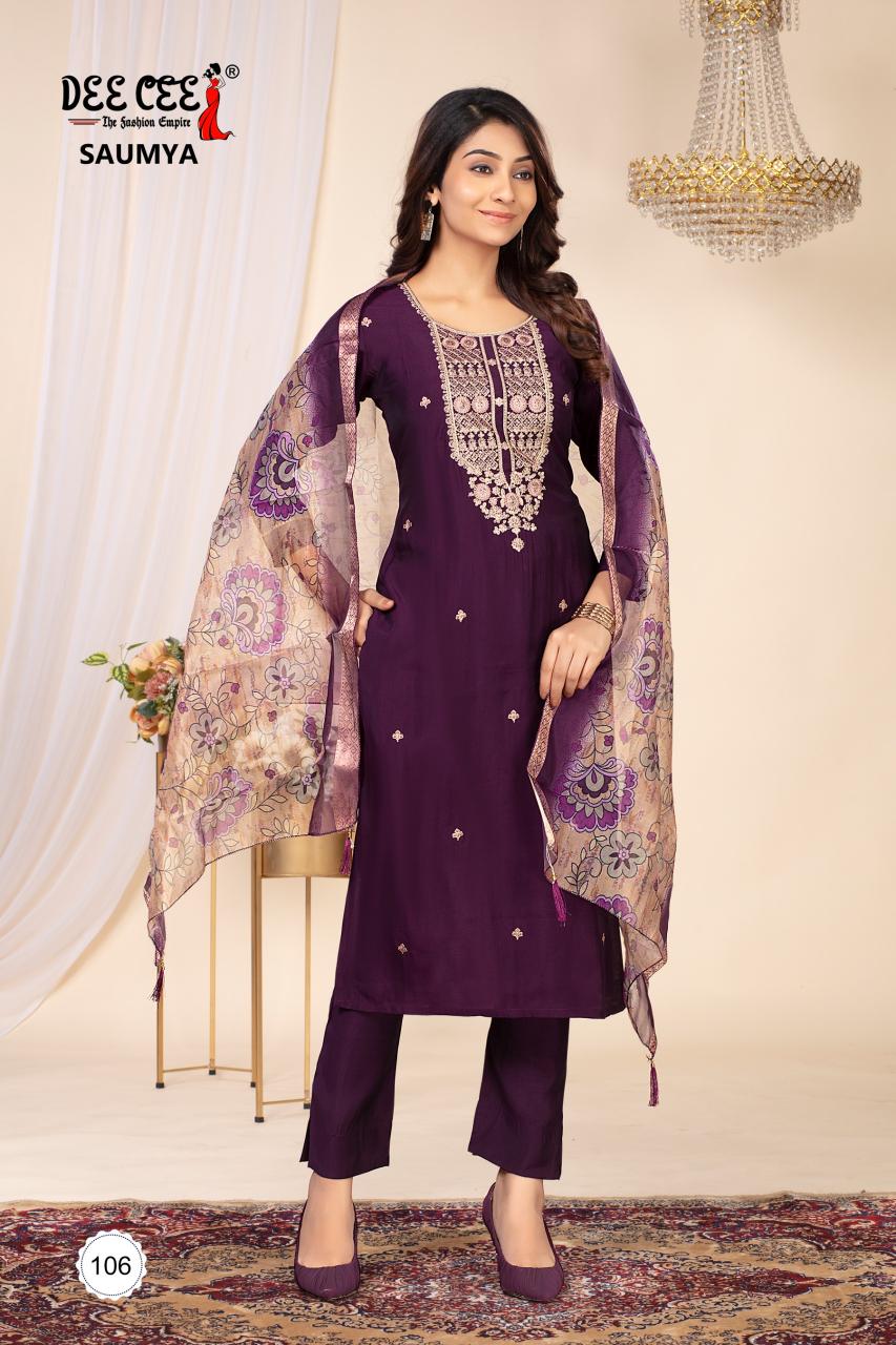 Deecee saumya roman silk top bottom dupatta direct manufacturer of kurtis