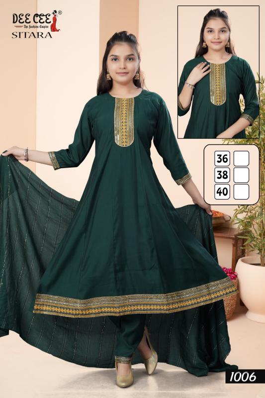 Deecee sitara roman silk top bottom dupatta kurtis manufacturer