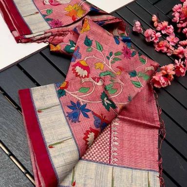 Desi soft and smooth tussar surat wholesale saree market