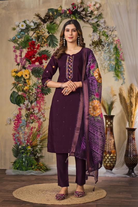 Diva 110 viscose roman silk top bottom dupatta kurtis manufacturers