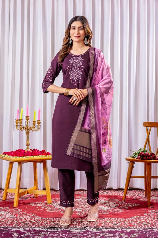 Diva 111 viscose silk top bottom dupatta designer kurti manufacturer