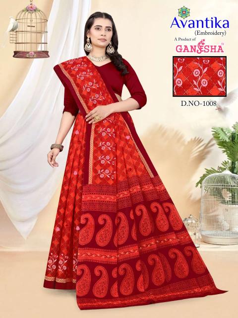 Ganesha avantika vol-01 cotton surat saree market