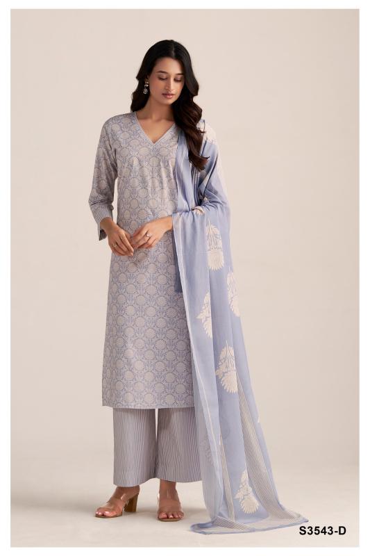 Ganga alyssa 3543 cotton printed unstitched dress material wholesale