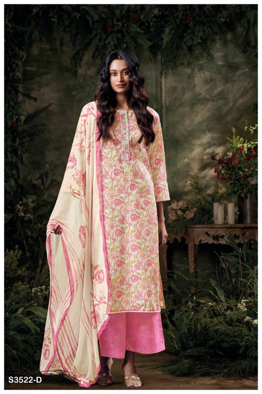 Ganga bhaviya 3522 cotton printed wholesale dress materials in surat