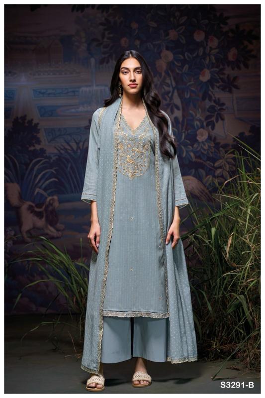 Ganga caleah 3291 mal gold printed wholesale cotton dress material in ahmedabad