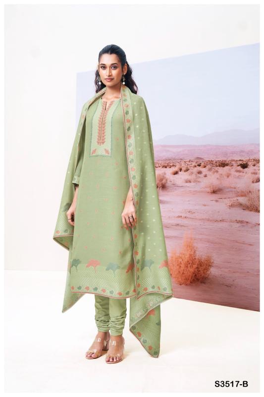 Ganga cracia 3517 viscose silk wholesale dress material market in ahmedabad