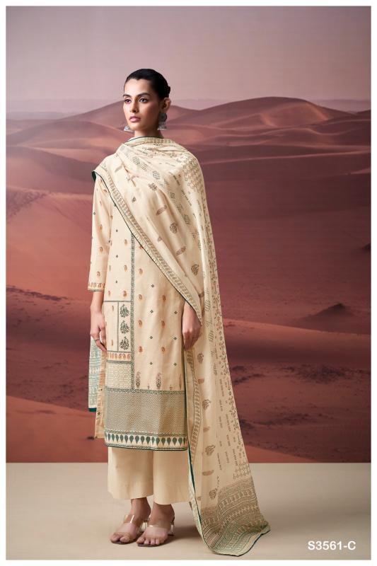 Ganga daleyza 3561 cotton printed wholesale dress material online