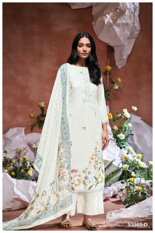 Ganga eilidh 3505 cotton pattern cotton dress materials wholesale