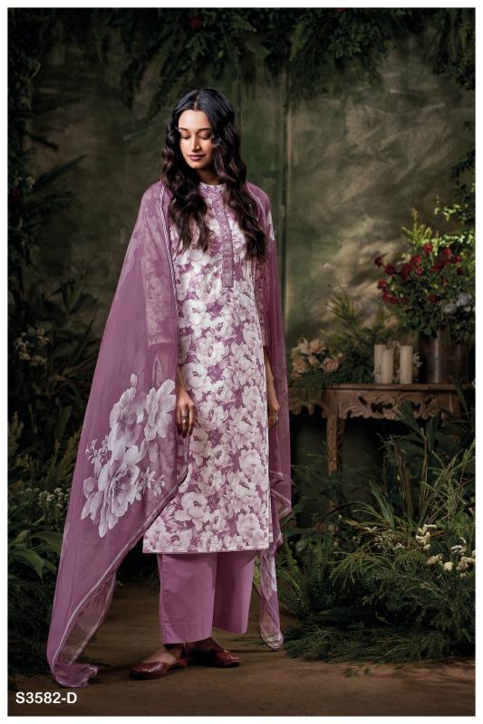 Ganga emera 3582 printed balar cotton dress material wholesale
