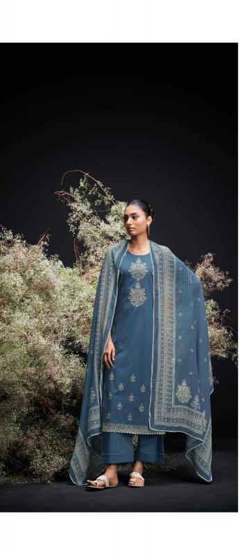 Ganga enzi cotton printed surat wholesale market dress materials 