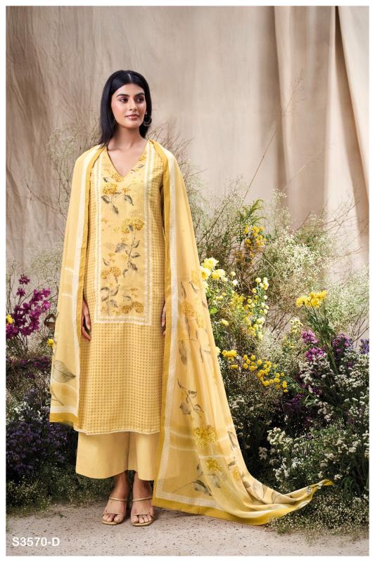 Ganga francis 3570 cotton mal printed surat wholesale market dress materials