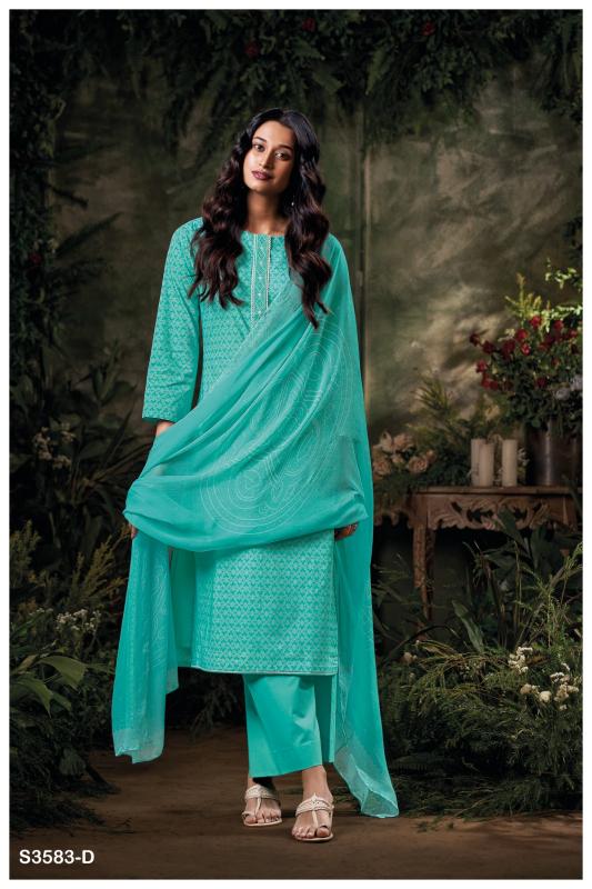 Ganga frinisa 3583 cotton printed wholesale market in mumbai for dress materials