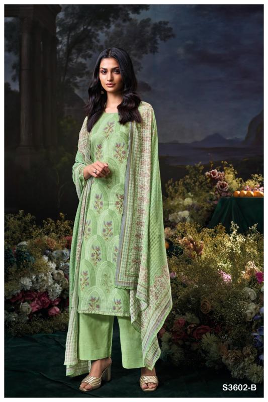 Ganga gigi 3602 cotton mal printed dress material wholesale market