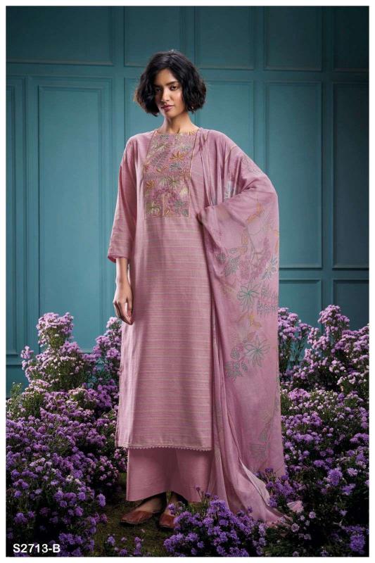 Ganga gisma 2713 handloom pure cotton dress materials wholesale