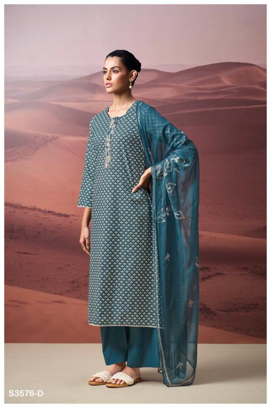 Ganga kairavi 3576 cotton printed wholesale market in mumbai for dress materials