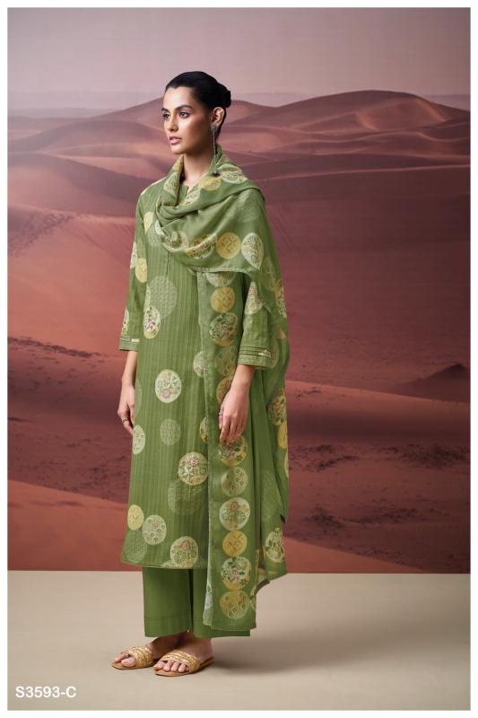 Ganga prachiti 3593 cotton dobby surat dress material wholesale market online