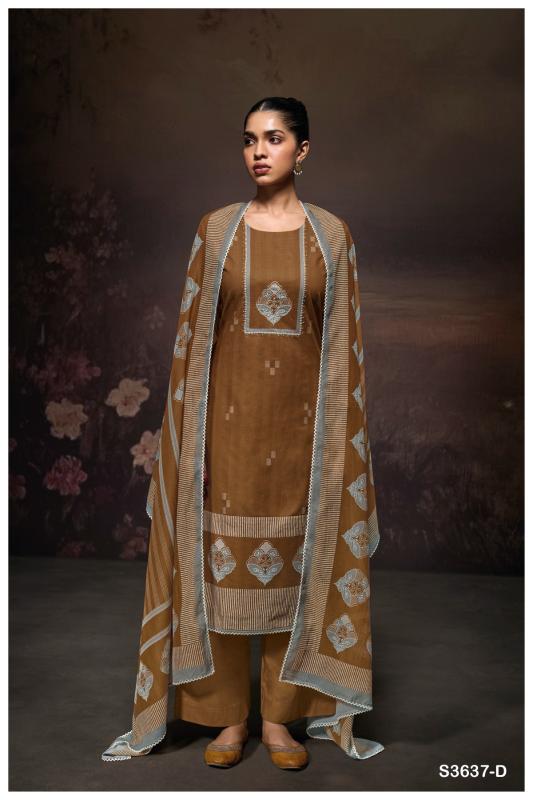 Ganga samantha 3637 cotton printed wholesale market in mumbai for dress materials