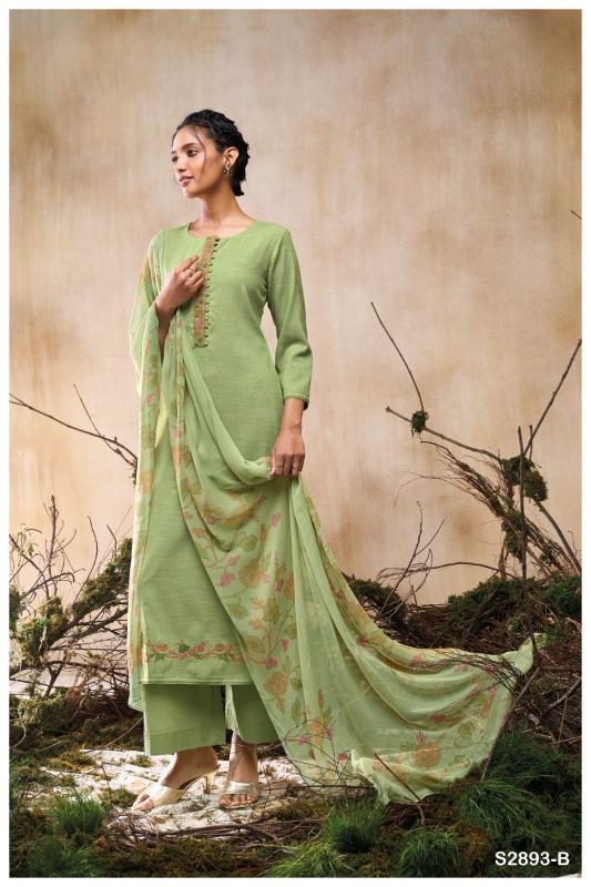 Ganga umbi 2893 woven cotton pranjul dress material wholesale price