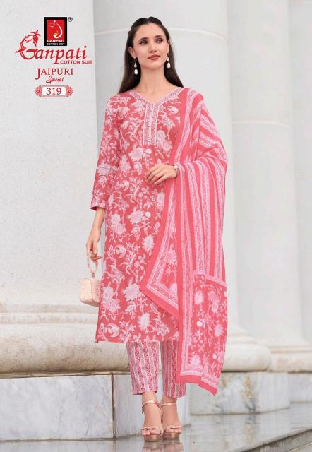 Ganpati jaipuri special vol-15 printed jaipuri cotton dress material wholesale