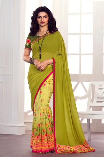 GC georgette printed banglore silk wholesale saree online