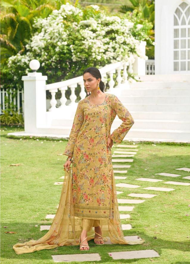 Glossy simar niva cotton digital print pranjul dress material wholesale price