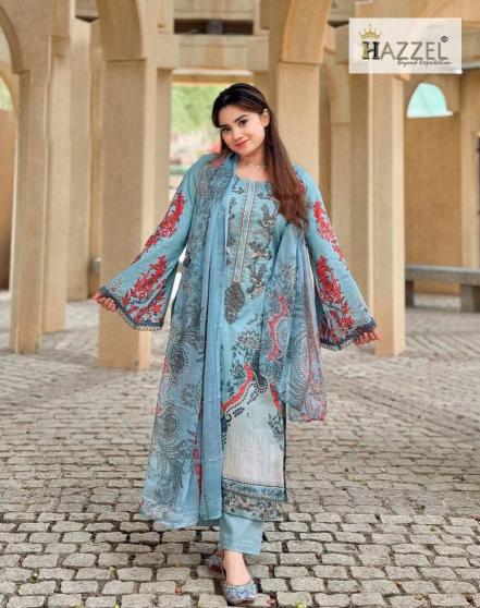 Hazzel maria.b 0308 cotton print surat wholesale market dress materials