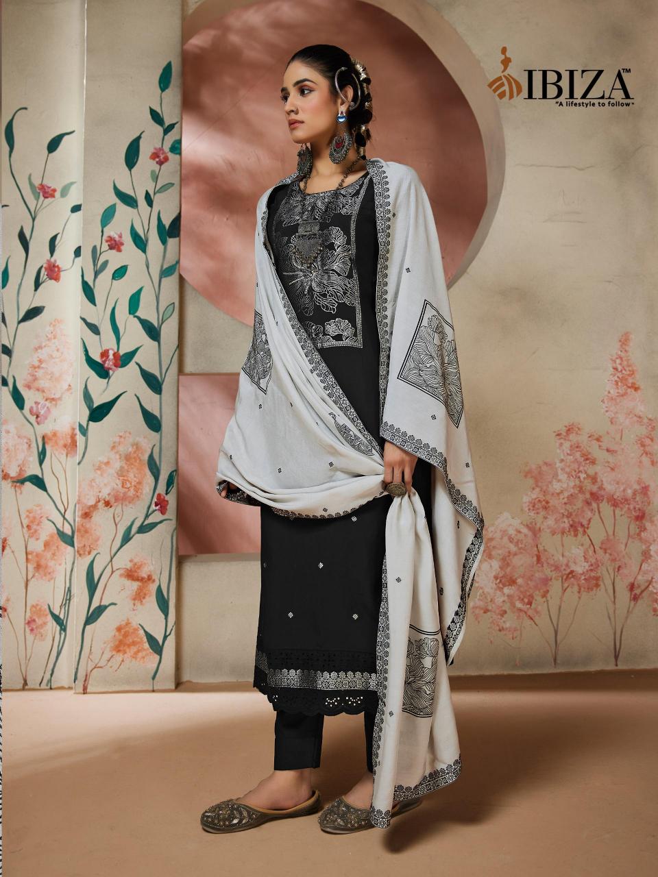 Ibiza arizona pure muslin jacquard wholesale cotton dress material in ahmedabad