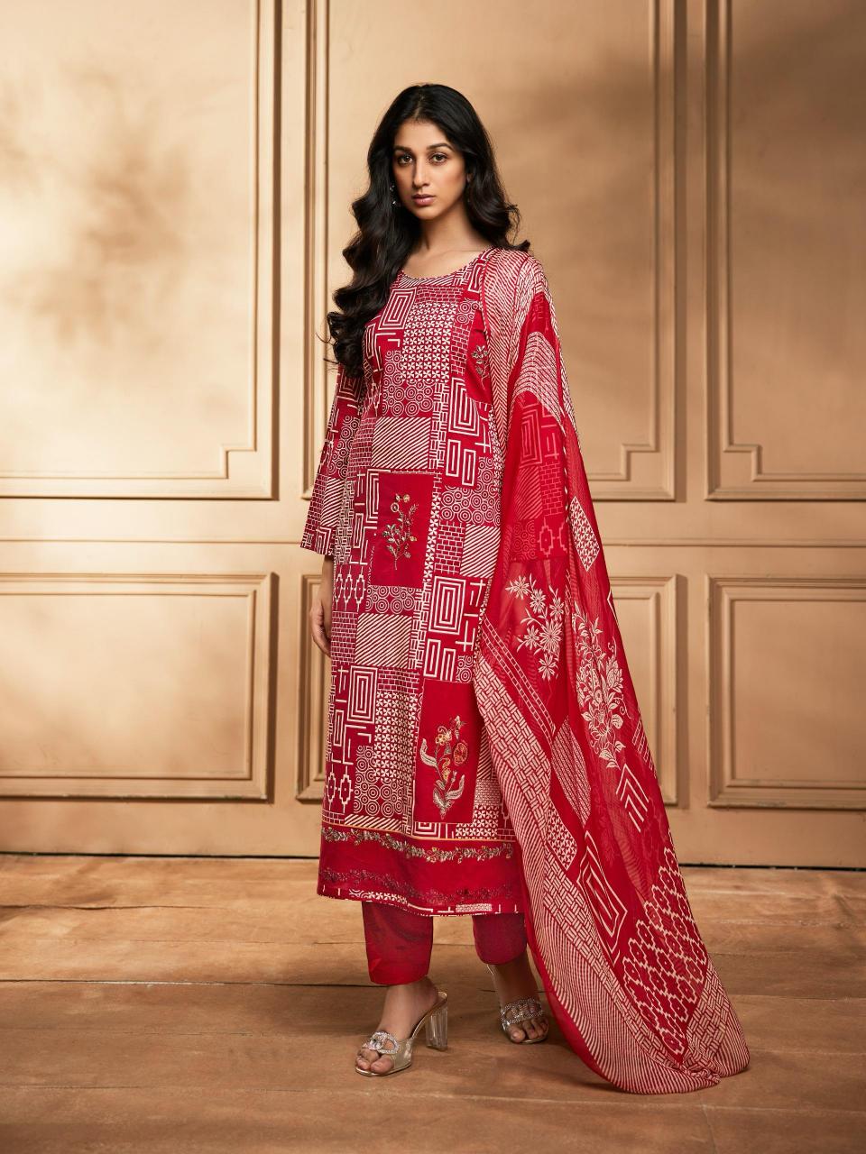 Ibiza fashion mantra camric cotton digital print surat wholesale market dress materials