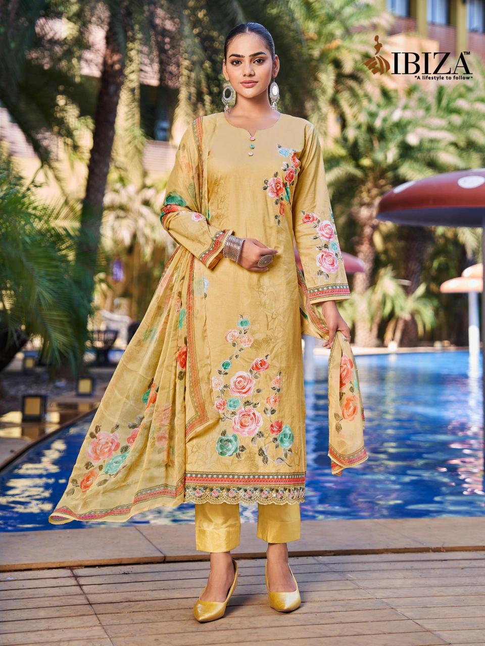 Ibiza hill queen lawn cotton digital print surat dress material wholesale market online