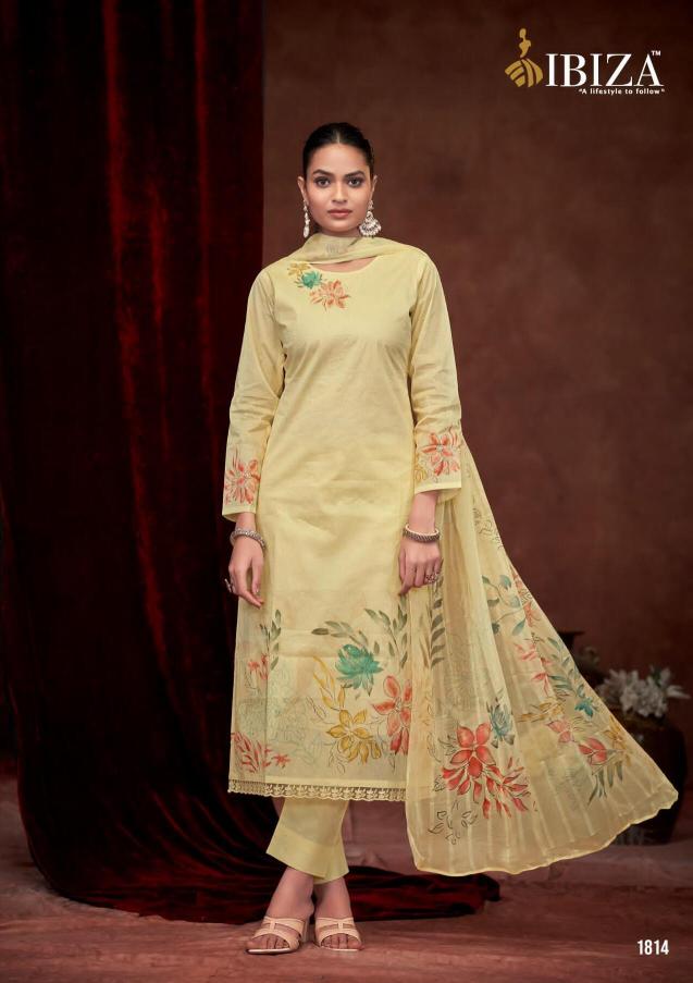 Ibiza latima orgendi digital print surat dress material wholesale market online