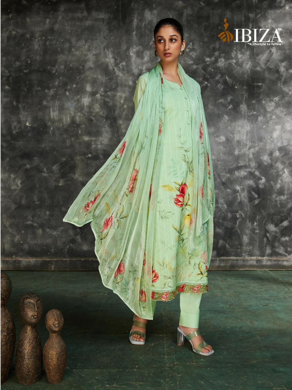 Ibiza magic linen digital print pranjul dress material wholesale price