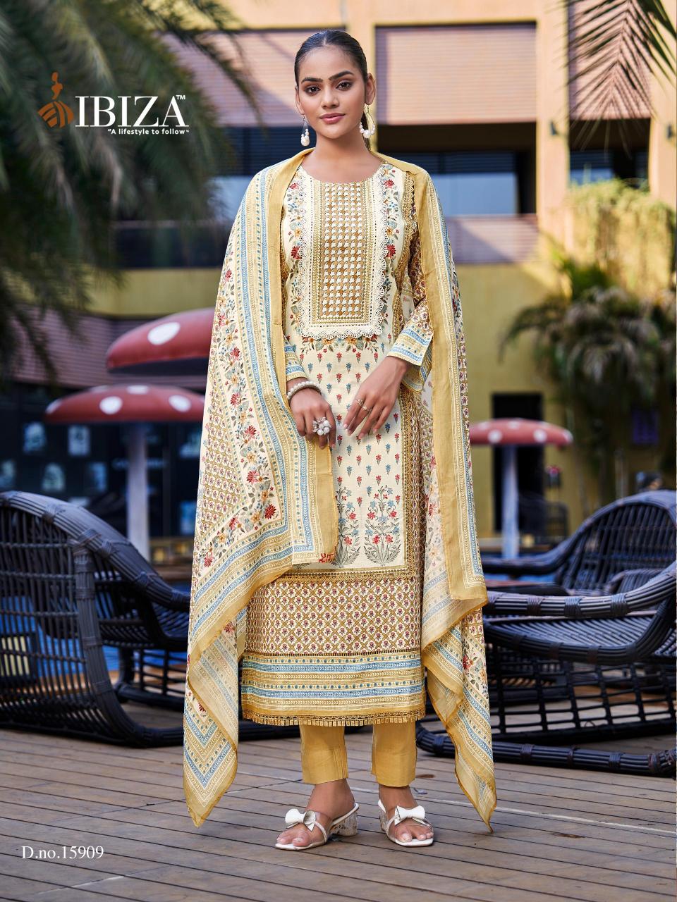 Ibiza royal orchid cotton digital print surat dress material wholesale market online