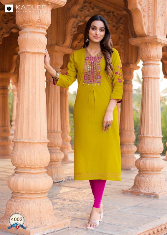 Kadlee ladlee heavy reyon kurti manufacturers