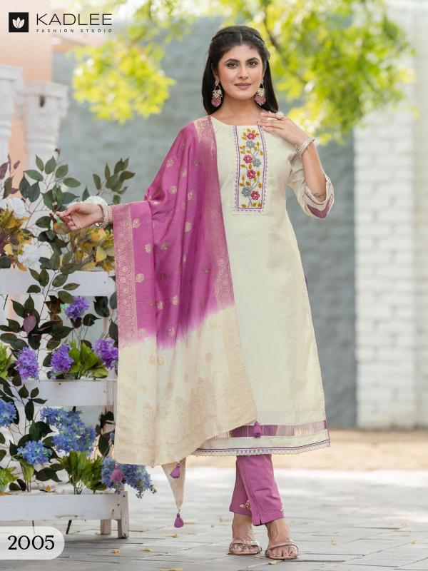 Kadlee (mittoo) nimaya simmer top bottom dupatta ladies kurti manufacturer