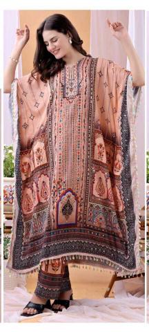Kaftan poly feather silk coord set kurti manufacturer