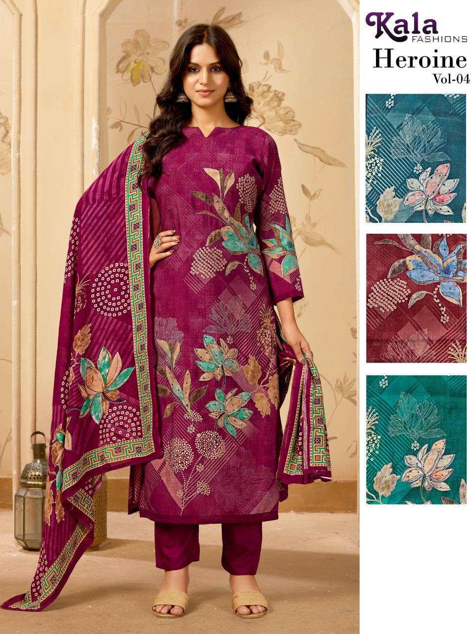 Kala fashion heroine vol 4 model silk sambalpuri dress material wholesale